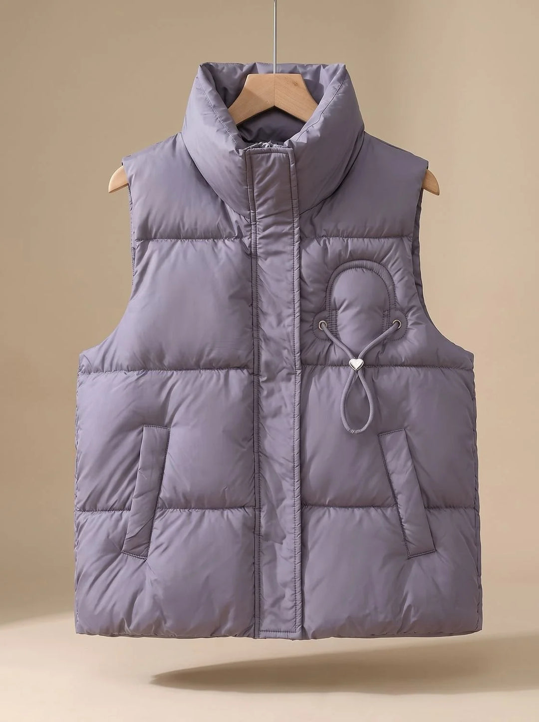 Leonie | Damen Steppweste Bodywarmer mit Stehkragen und Kordel-Herzdetail 3