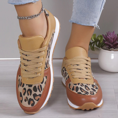 Leopard Print Lace-Up Sneakers for Women – Trendy & Comfortable Style 0
