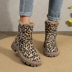 Leopard Print Snow Boots for Women – Cozy & Stylish Winter Footwear 1