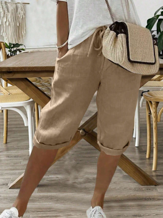 Lightweight Women's Casual Summer Shorts with Adjustable Drawstring for Comfortable Style 0