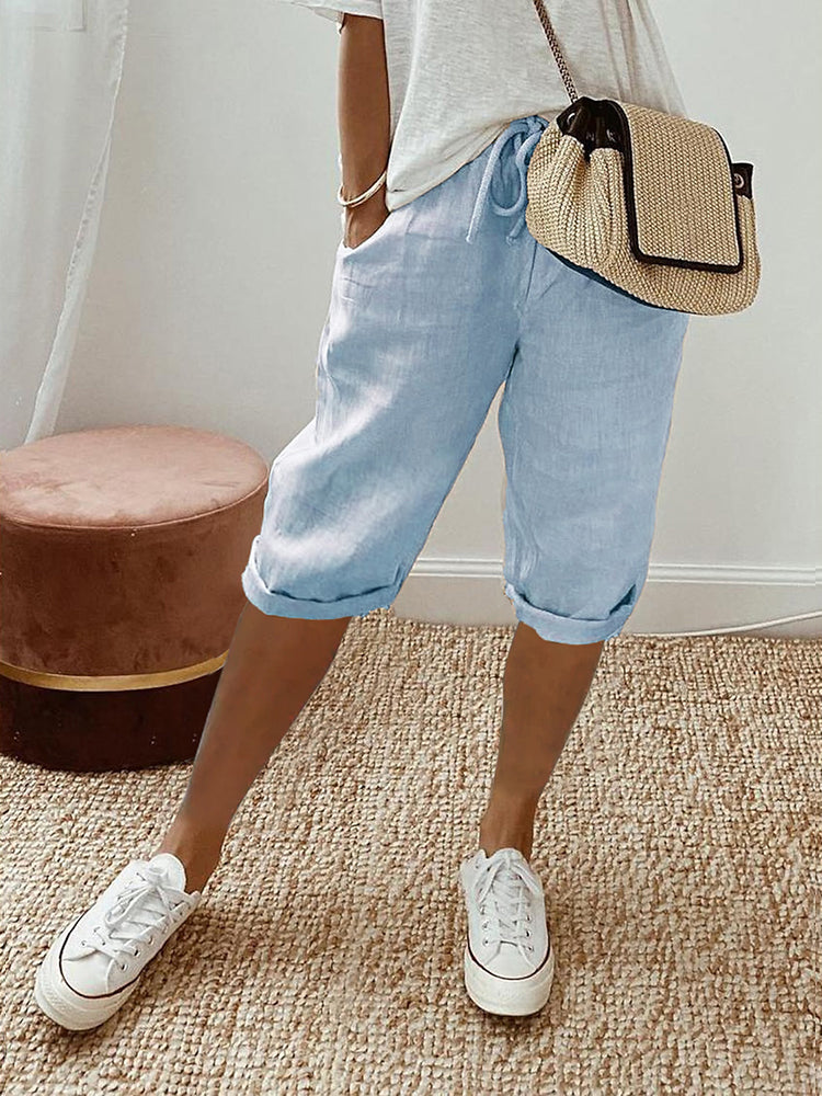 Lightweight Women's Casual Summer Shorts with Adjustable Drawstring for Comfortable Style 1