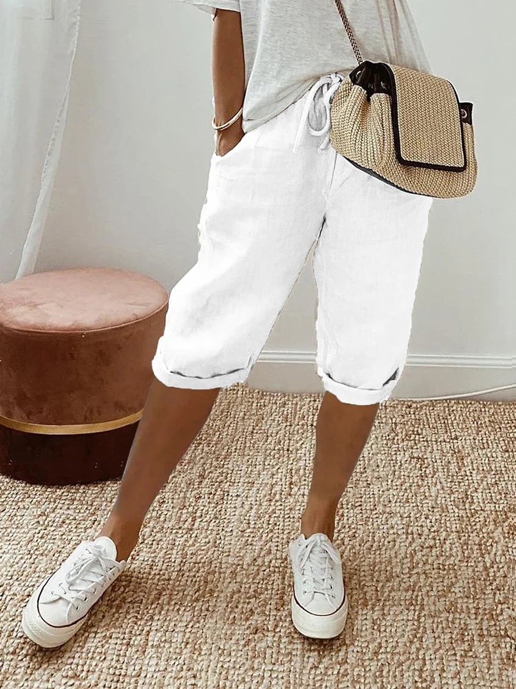 Lightweight Women's Casual Summer Shorts with Adjustable Drawstring for Comfortable Style 2