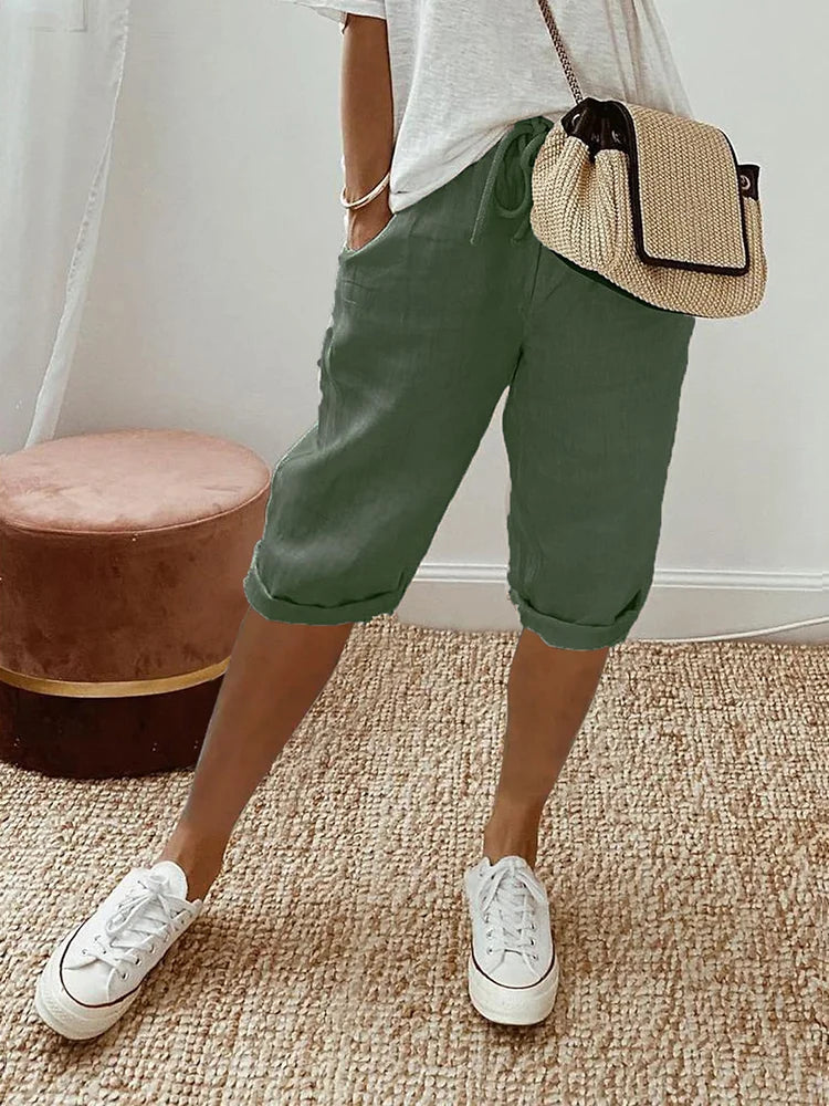 Lightweight Women's Casual Summer Shorts with Adjustable Drawstring for Comfortable Style 3