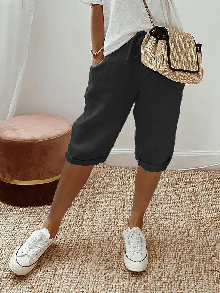 Lightweight Women's Casual Summer Shorts with Adjustable Drawstring for Comfortable Style 4