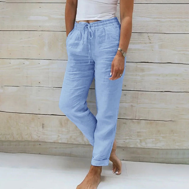 Lightweight Women’s Relaxed Summer Trousers with Drawstring Waist 1