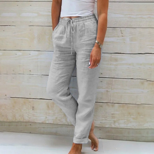 Lightweight Women’s Relaxed Summer Trousers with Drawstring Waist 2