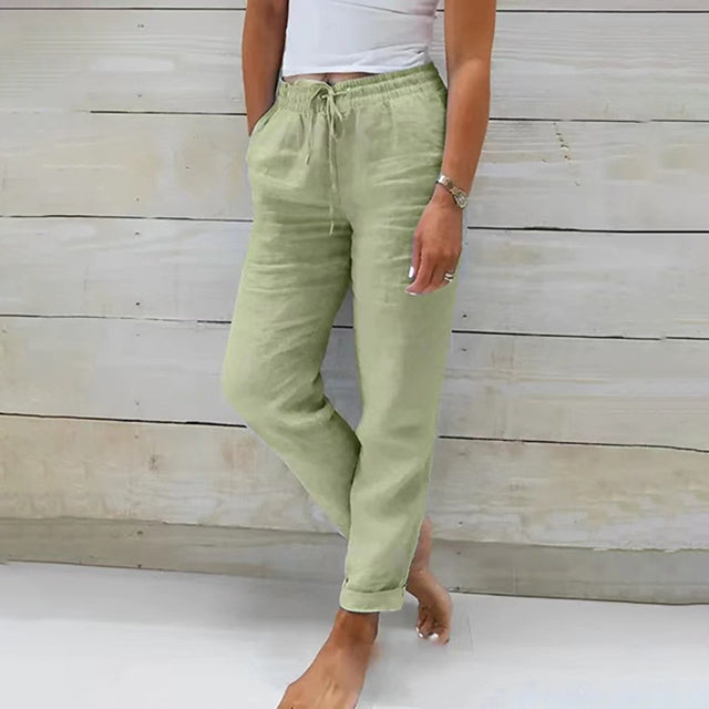 Lightweight Women’s Relaxed Summer Trousers with Drawstring Waist 5