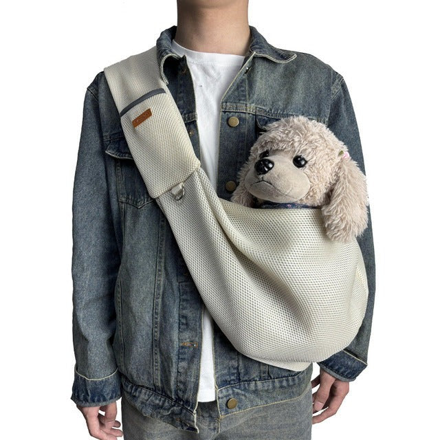 Lightweight and breathable crossbody bag for dogs 4