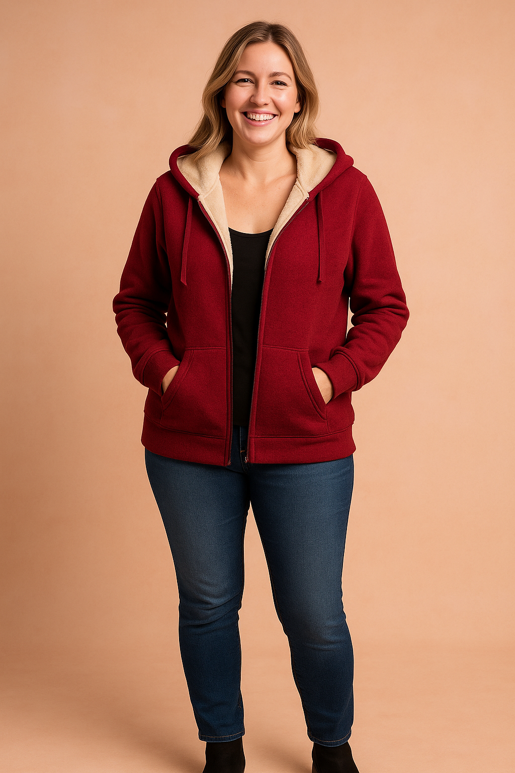 Lina | Warm lined sweatshirt with pockets 2