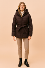 Liz | Winter Jacket with Belt and Hood 3