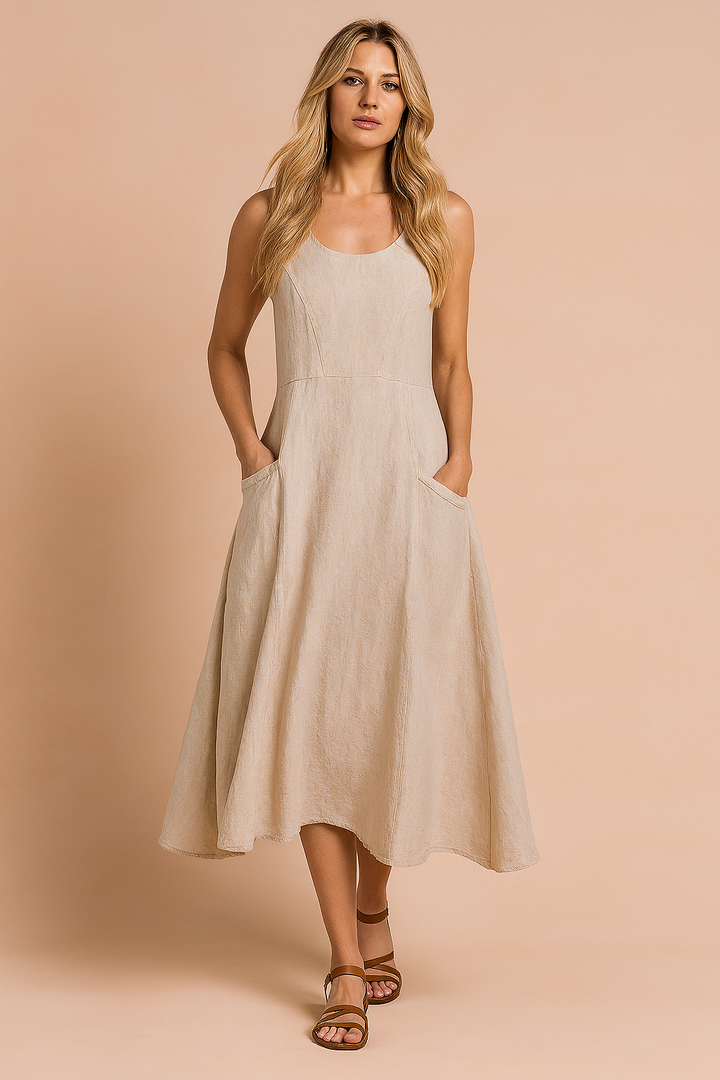 Lucy | Casual maxi dress with pockets and a loose fit 0