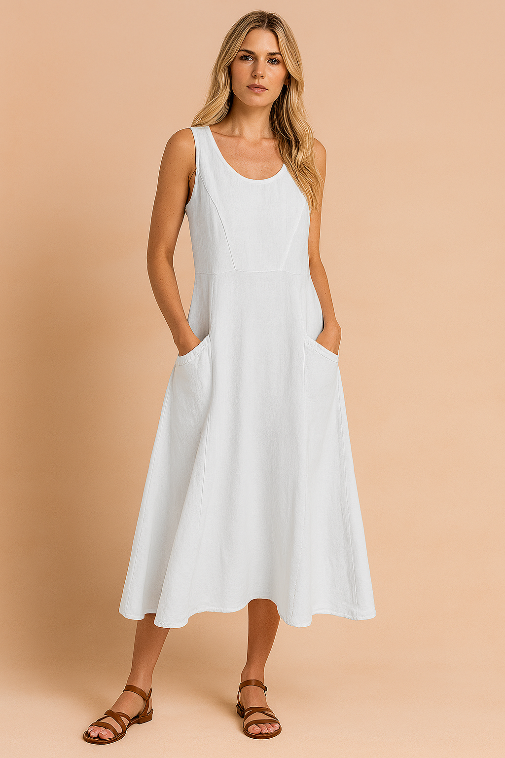 Lucy | Casual maxi dress with pockets and a loose fit 2