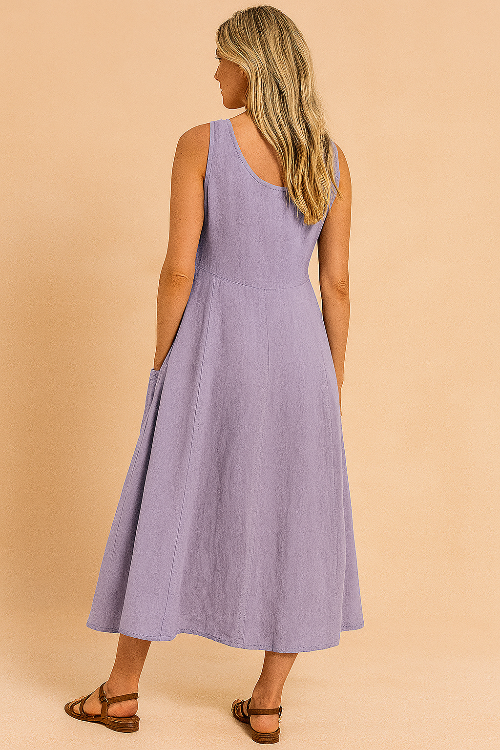 Lucy | Casual maxi dress with pockets and a loose fit 5