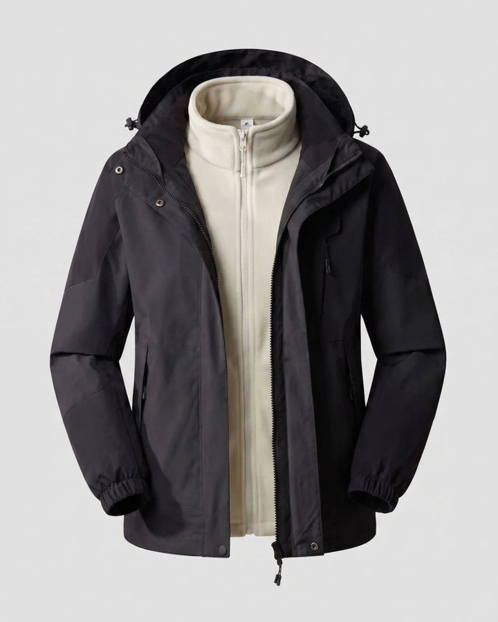 Luisa | Damen Wasserdichte Outdoor-Jacke mit Kapuze Atmungsaktiv Zweilagig 10
