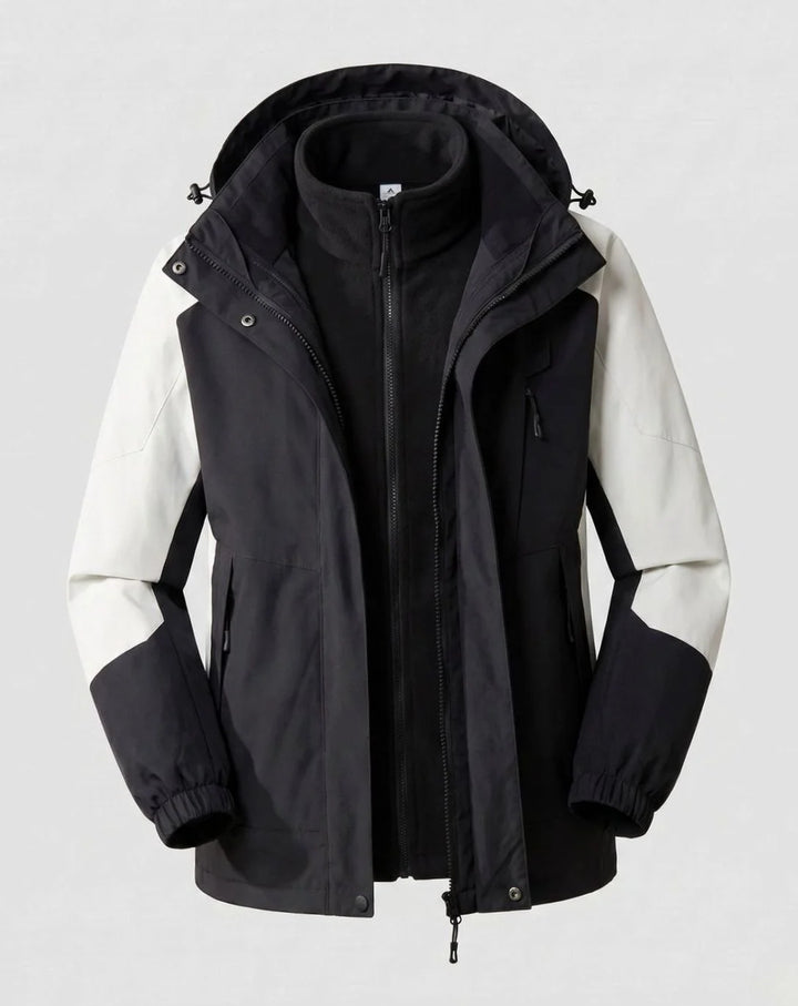 Luisa | Damen Wasserdichte Outdoor-Jacke mit Kapuze Atmungsaktiv Zweilagig 13