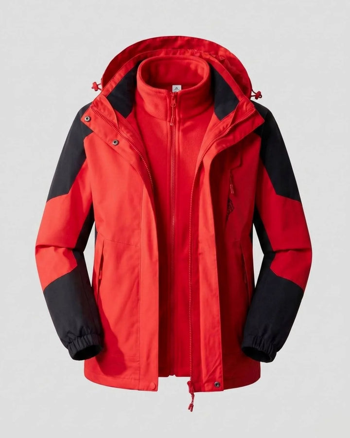 Luisa | Damen Wasserdichte Outdoor-Jacke mit Kapuze Atmungsaktiv Zweilagig 15