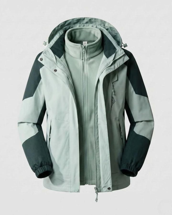 Luisa | Damen Wasserdichte Outdoor-Jacke mit Kapuze Atmungsaktiv Zweilagig 20