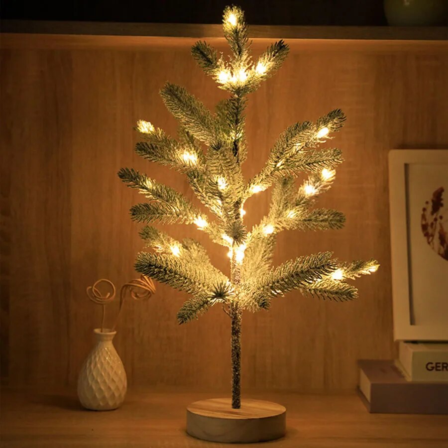 LumiPine – Pre-Lit LED Christmas Tree Lamp with Warm White Glow 0