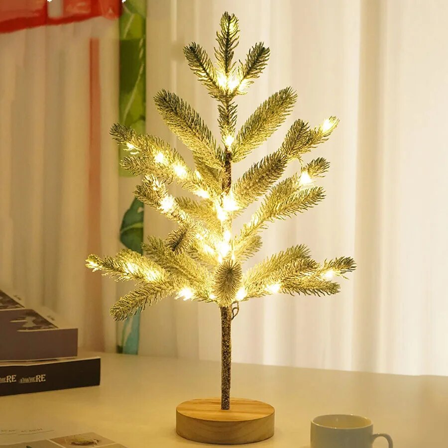 LumiPine – Pre-Lit LED Christmas Tree Lamp with Warm White Glow 3