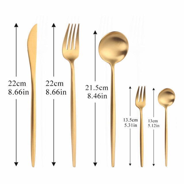 LuxeSteel | Modern Minimalist Cutlery Set with Premium Mirror Finish 0