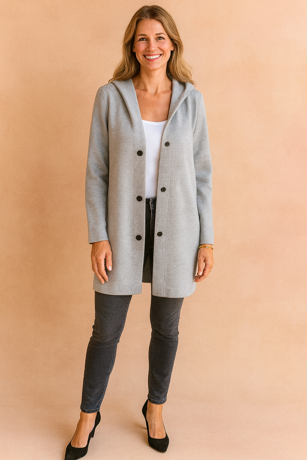 Magda | Long jacket with buttons 2
