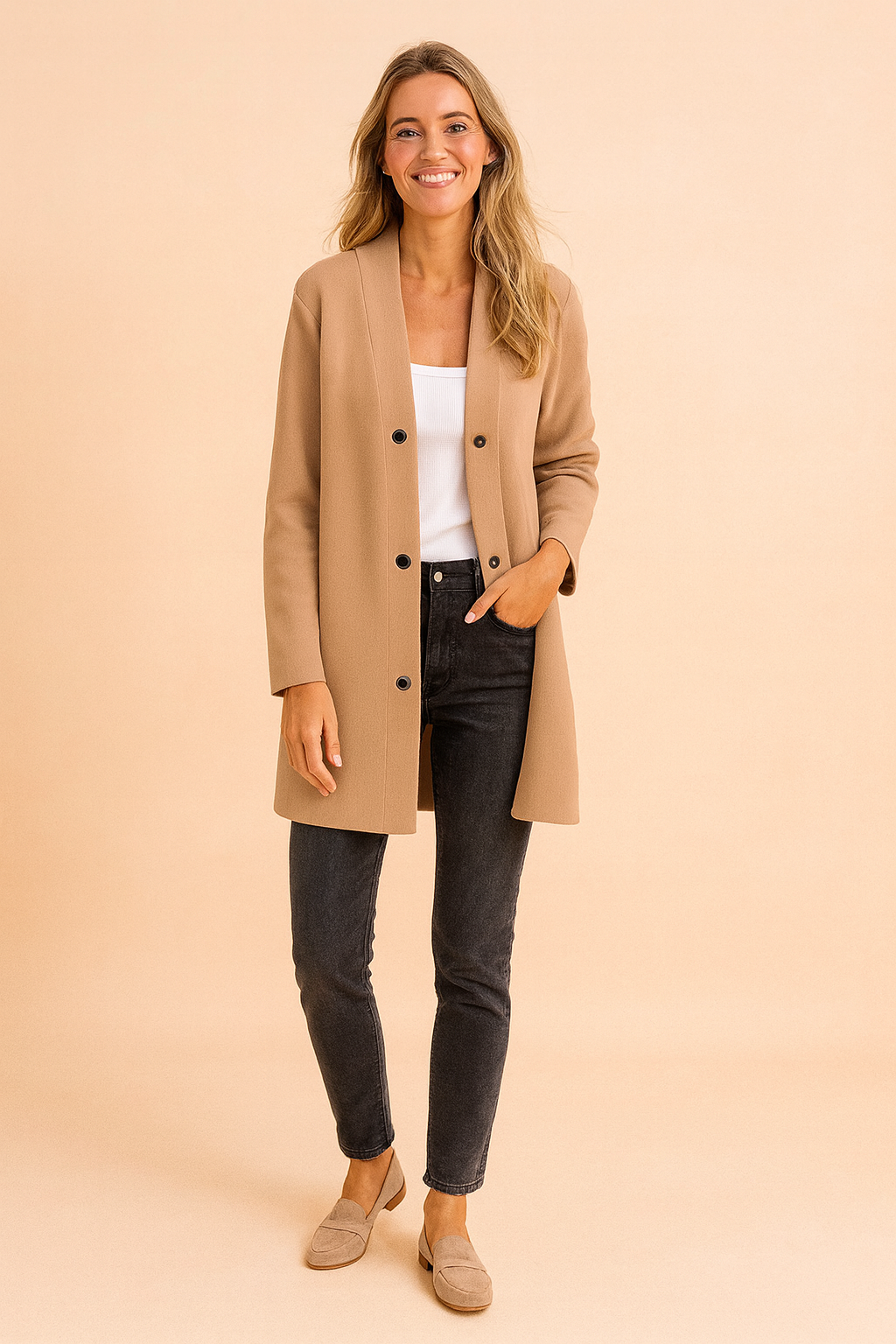 Magda | Long jacket with buttons 3
