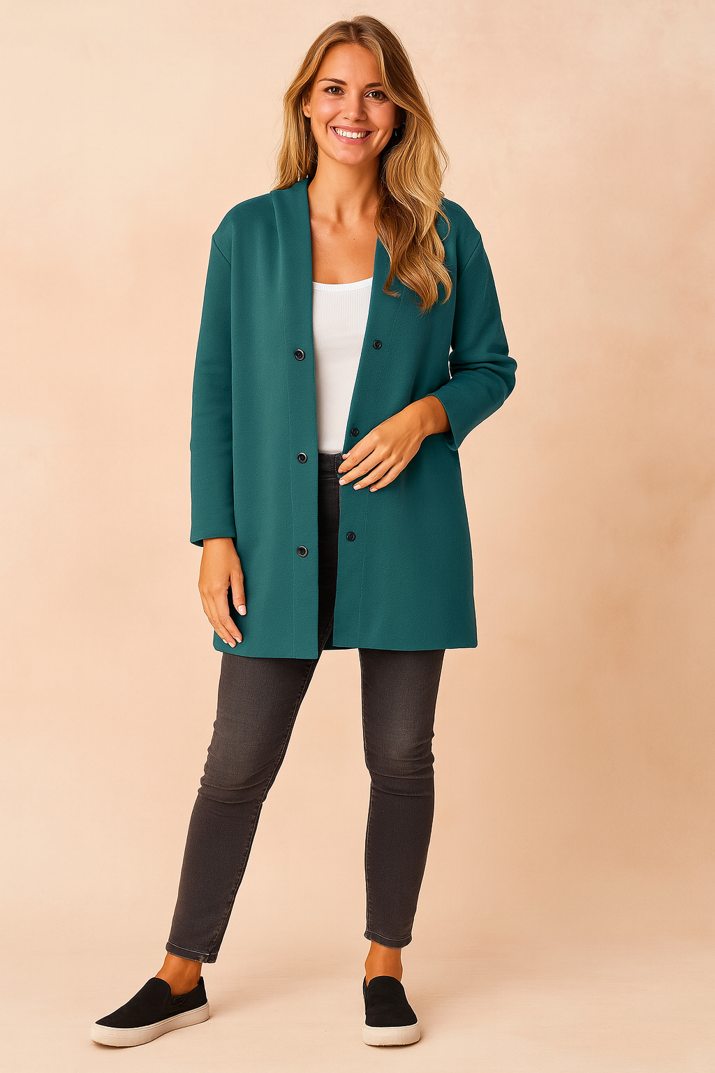 Magda | Long jacket with buttons 4