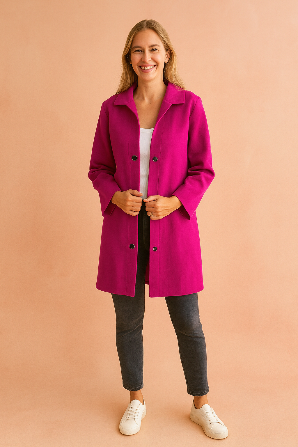 Magda | Long jacket with buttons 5