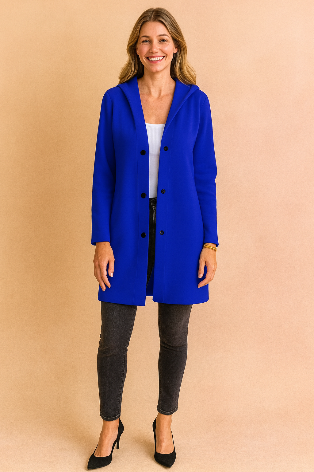 Magda | Long jacket with buttons 6