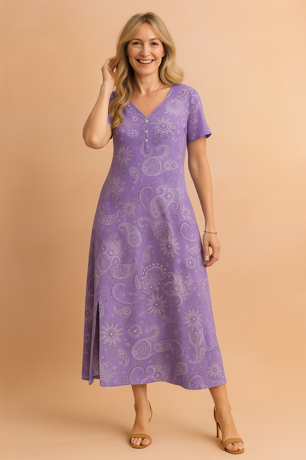 Magdalena | Summer Dress with Paisley Pattern 0