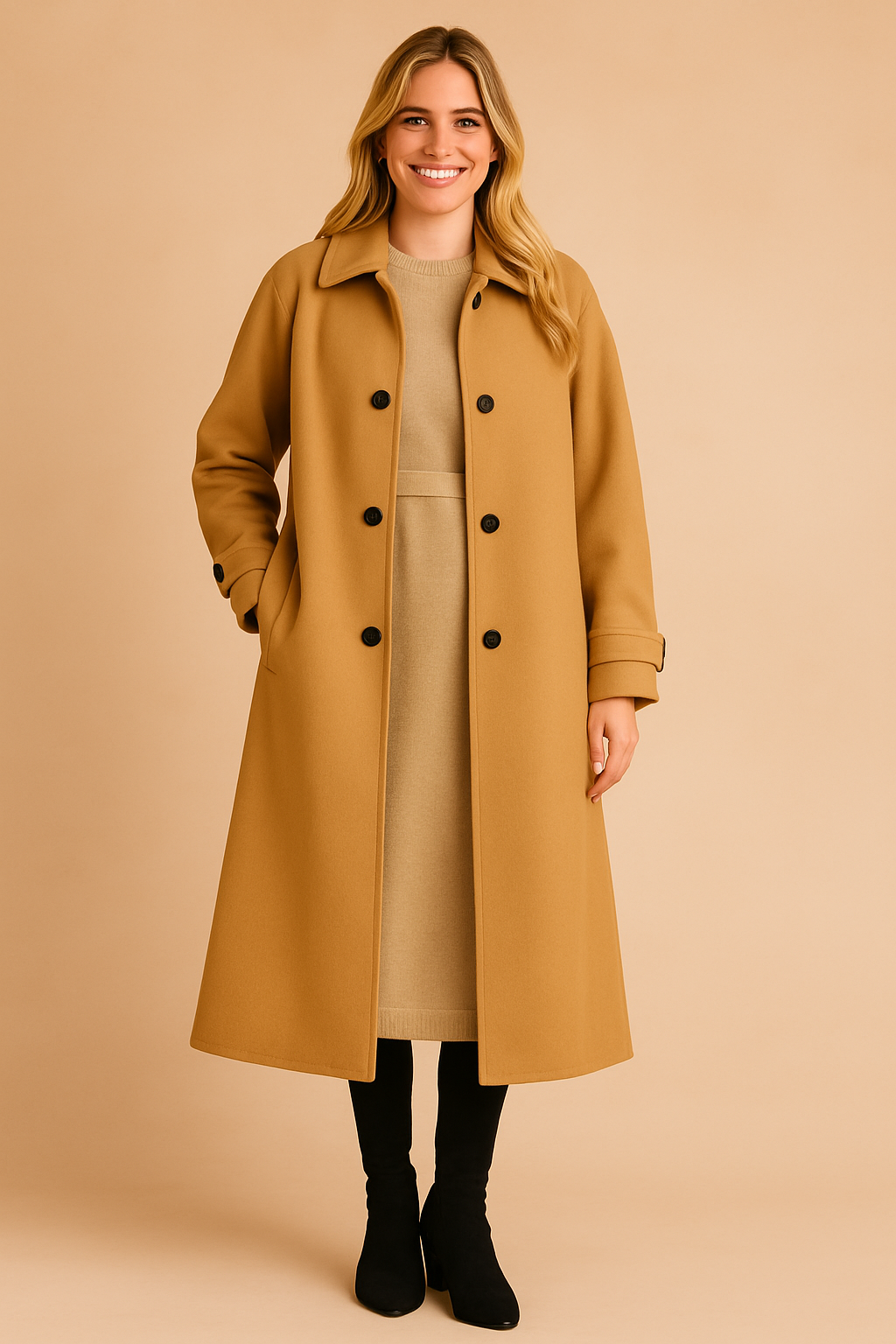 Malinam | Long Elegant Women's Coat 0
