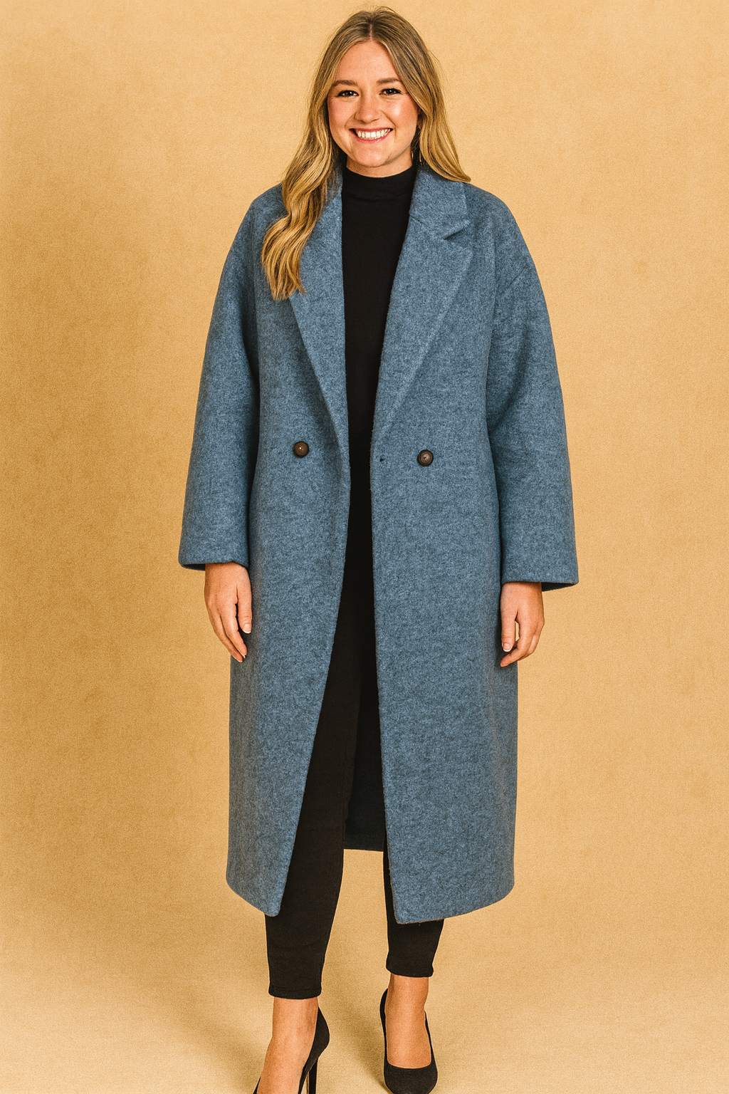 Marcelline | Double-Breasted Oversize Women's Coat 1