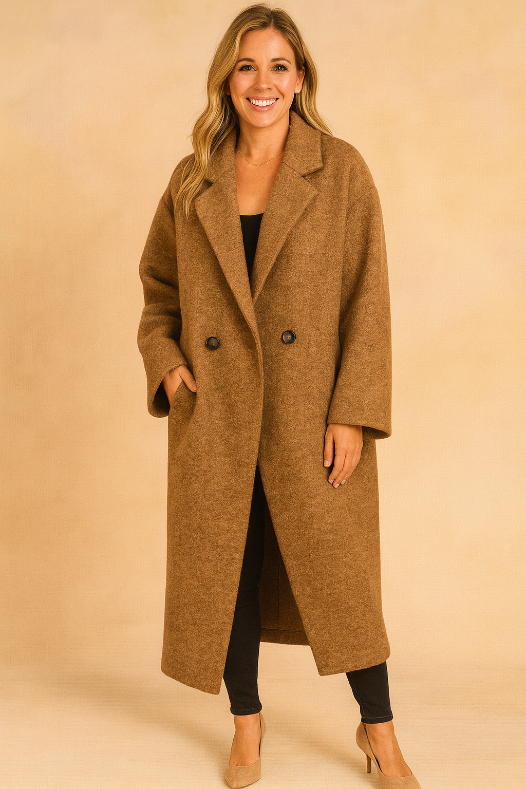 Marcelline | Double-Breasted Oversize Women's Coat 2