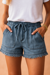 Maria High Waisted Denim Shorts 3