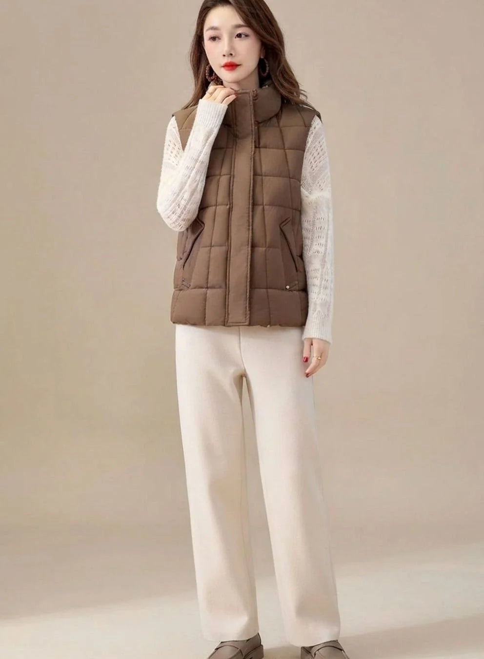 Marlene | Bodywarmer Damen Steppweste Hochkragen Ärmellos Reißverschluss 1