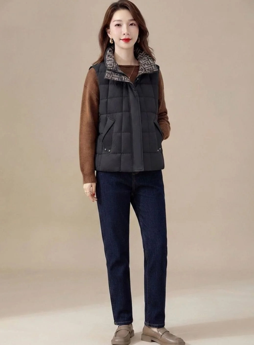 Marlene | Bodywarmer Damen Steppweste Hochkragen Ärmellos Reißverschluss 4