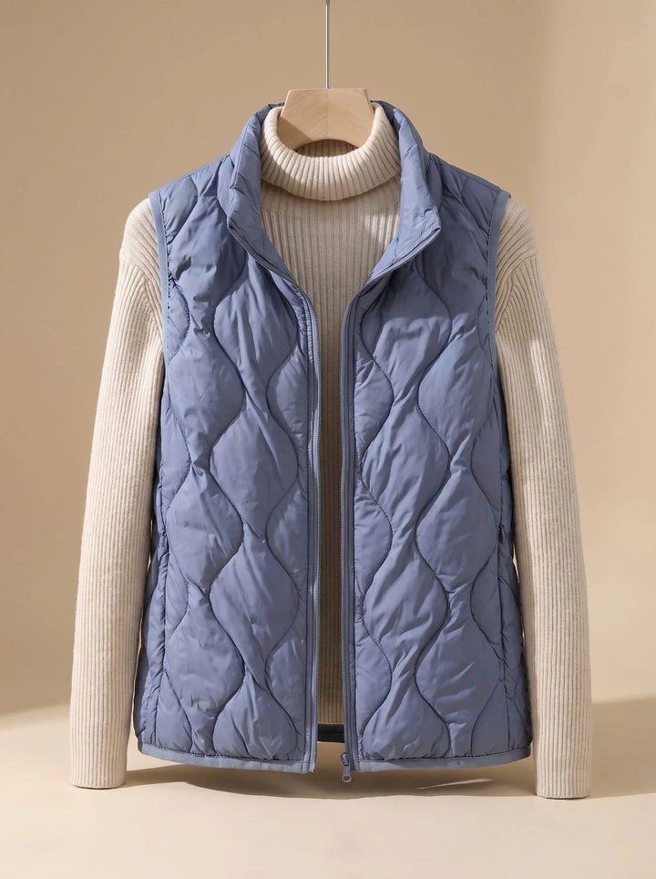 Marlene | Damen Steppweste Bodywarmer mit Stehkragen und Taschen 5