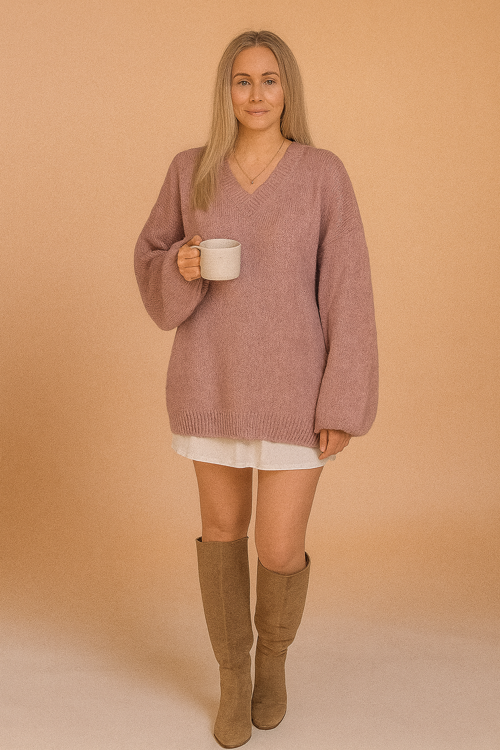 Marli | Knitted V-neck sweater 1