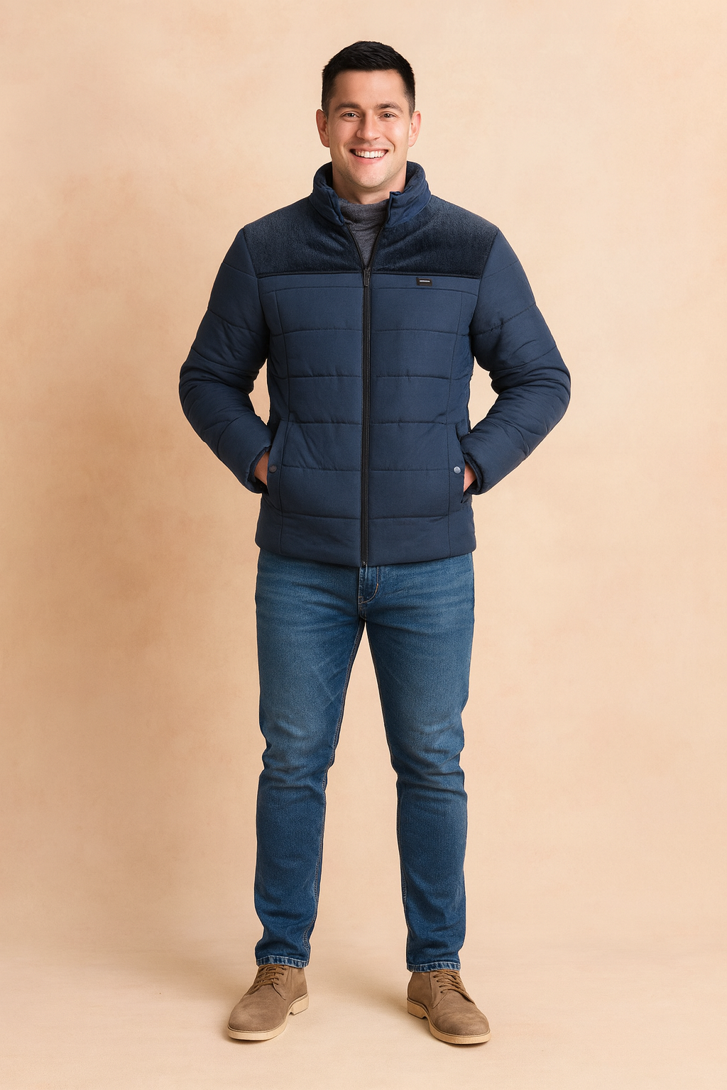 Mateusz | Men's Jacket with Stand-Up Collar 1
