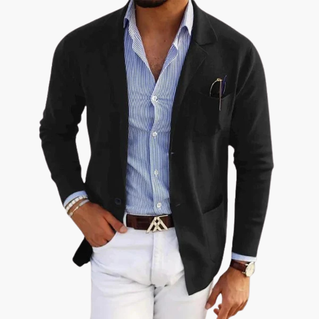 Men's Blazer Jacket with Lapel Collar - Stylish Casual Blazer for Any Occasion 10