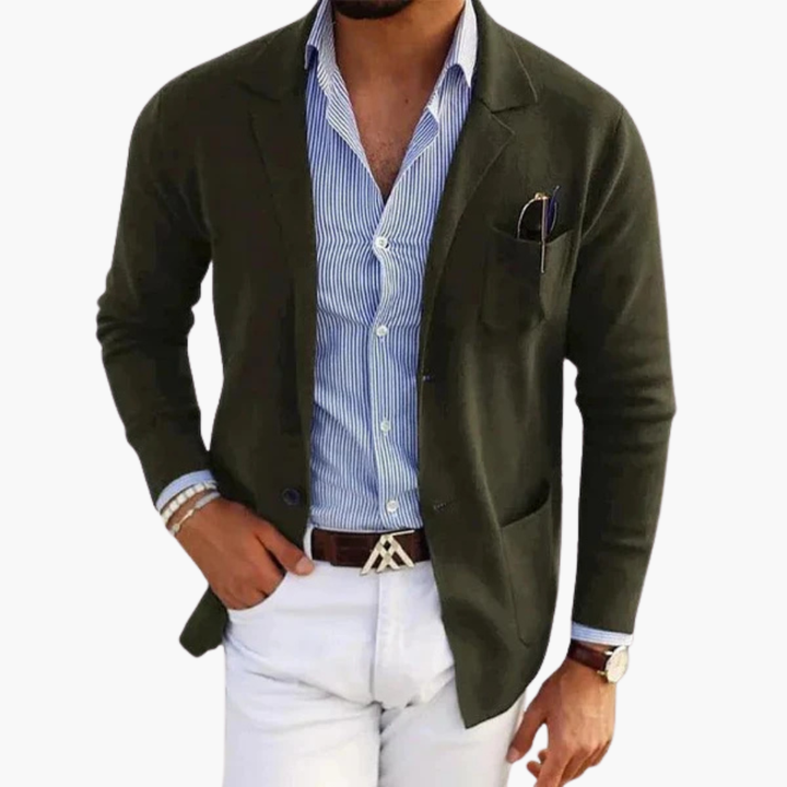 Men's Blazer Jacket with Lapel Collar - Stylish Casual Blazer for Any Occasion 12