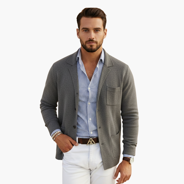 Men's Blazer Jacket with Lapel Collar - Stylish Casual Blazer for Any Occasion 8