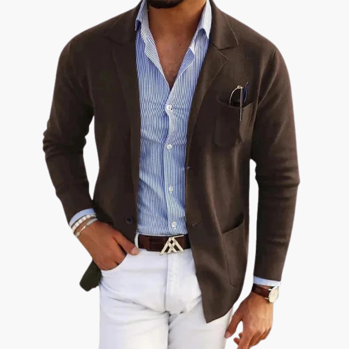 Men's Blazer Jacket with Lapel Collar - Stylish Casual Blazer for Any Occasion 9