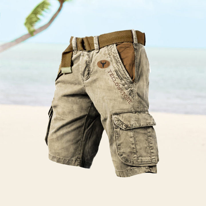 Men's Cargo Shorts - Knee Length Utility Design with Multi-Pockets for Comfort and Style 2