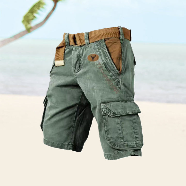 Men's Cargo Shorts - Knee Length Utility Design with Multi-Pockets for Comfort and Style 3