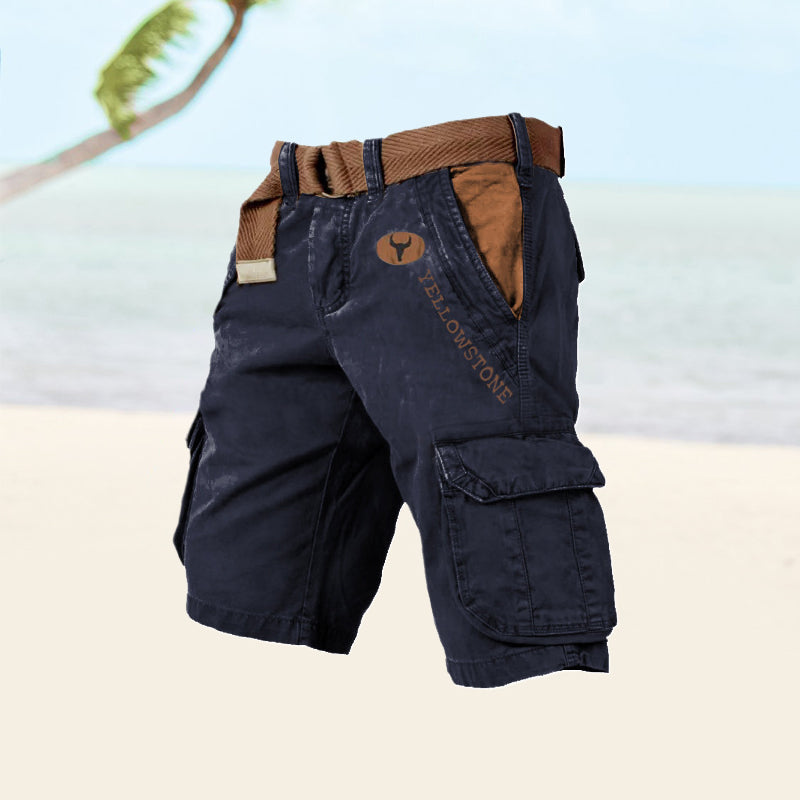 Men's Cargo Shorts - Knee Length Utility Design with Multi-Pockets for Comfort and Style 5