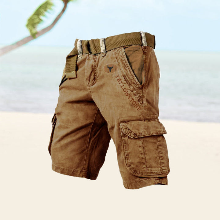 Men's Cargo Shorts - Knee Length Utility Design with Multi-Pockets for Comfort and Style 6