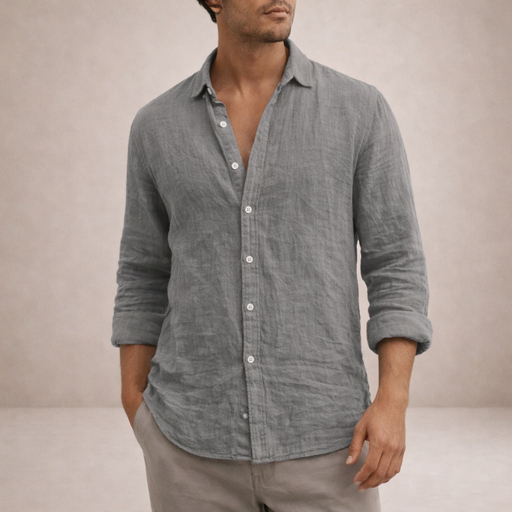Men's Casual Button Down Shirt - Lightweight Summer Style 0