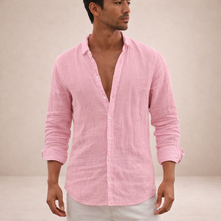 Men's Casual Button Down Shirt - Lightweight Summer Style 1