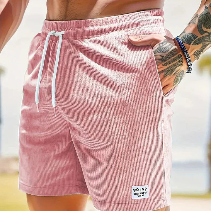 Men's Casual Corduroy Shorts With Drawstring - Relaxed Fit Summer Style 12